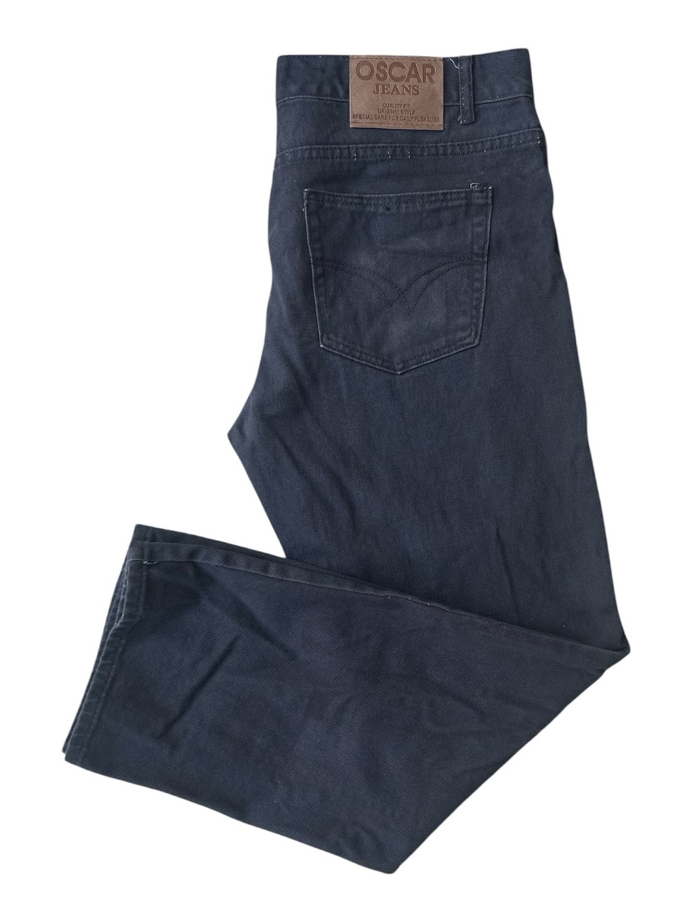 Oscar Jeans Men's Dark Navy Blue Black Pants Straight Leg Size 38x28 (38x28.5)